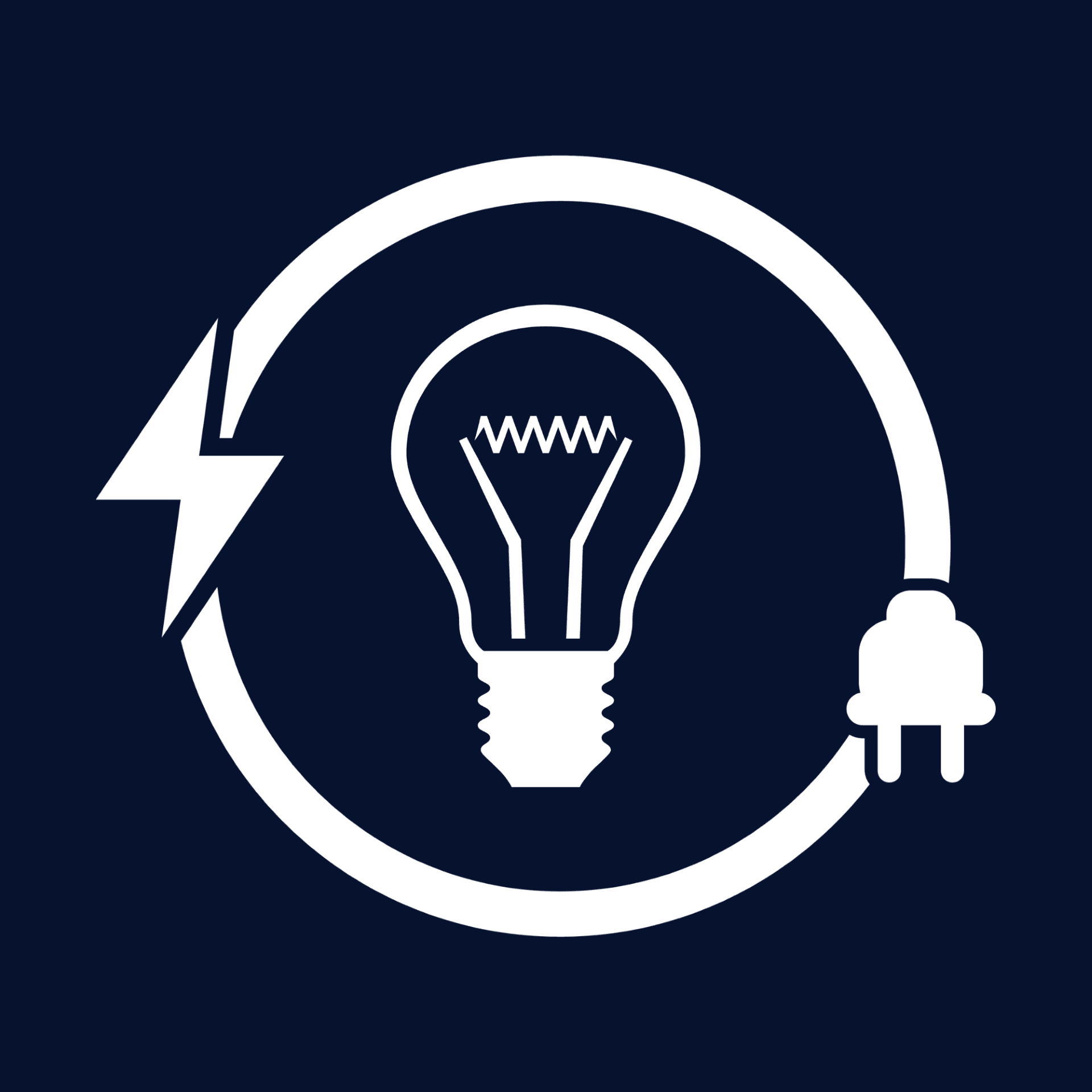 Electrical service icon with light bulb and plug